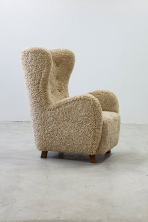 SOLD - Danish modern high back lounge chair