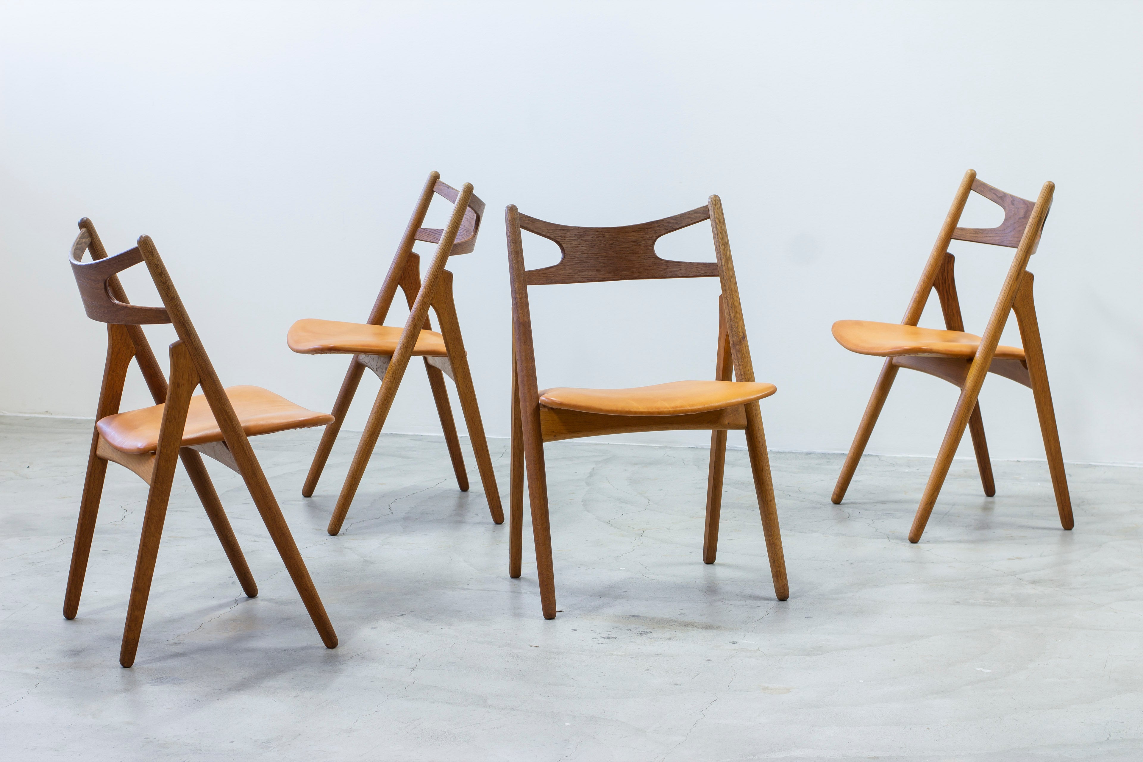 SOLD - "CH29" oak chairs by Hans J. Wegner