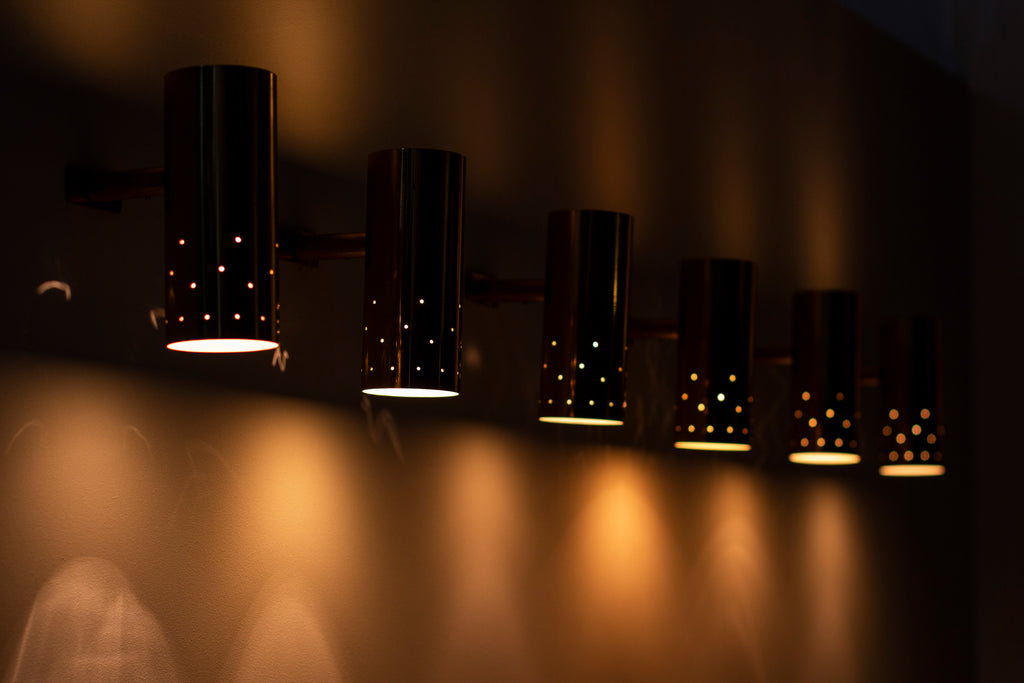 Brass wall lamps from the 1950s