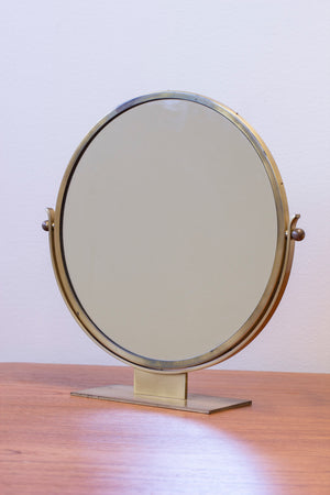 Brass table mirror by Ystad metall