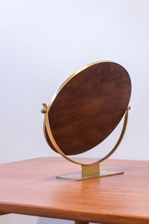 Brass table mirror by Ystad metall