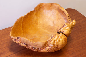 Large Swedish burl wood bowl