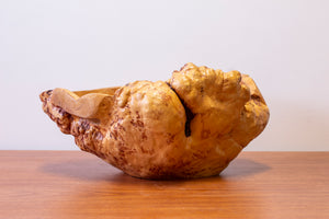 Large Swedish burl wood bowl