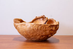 Large Swedish burl wood bowl