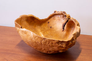 Large Swedish burl wood bowl