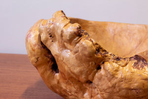 Large Swedish burl wood bowl