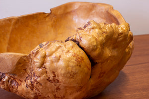 Large Swedish burl wood bowl