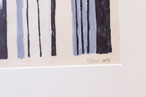 SOLD - "Windows" painting by Lars Erik Falk, 1950