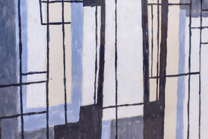 SOLD - "Windows" painting by Lars Erik Falk, 1950