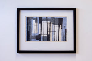 SOLD - "Windows" painting by Lars Erik Falk, 1950