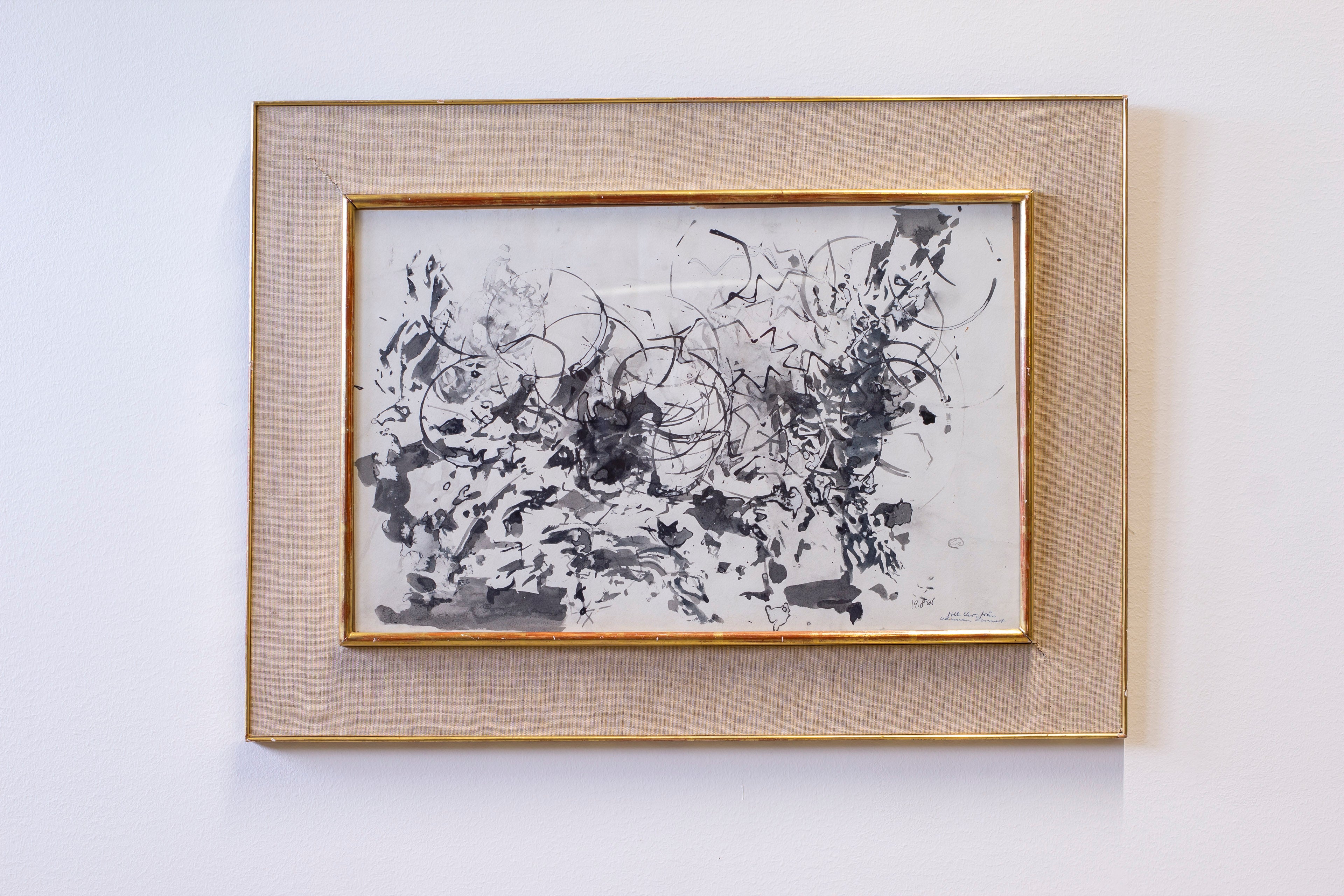 "Seston" ink on paper by Lennart Rodhe