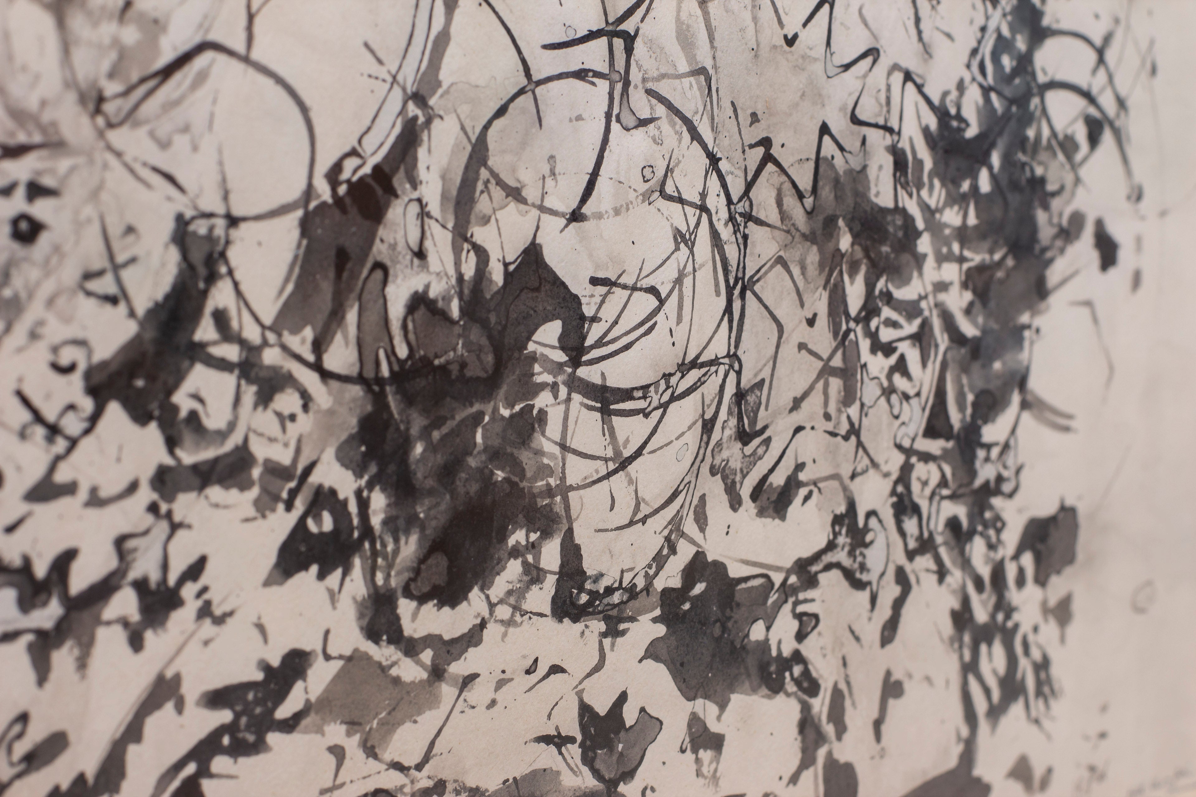 "Seston" ink on paper by Lennart Rodhe