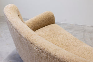 Curved sheeps skin sofa model 1669