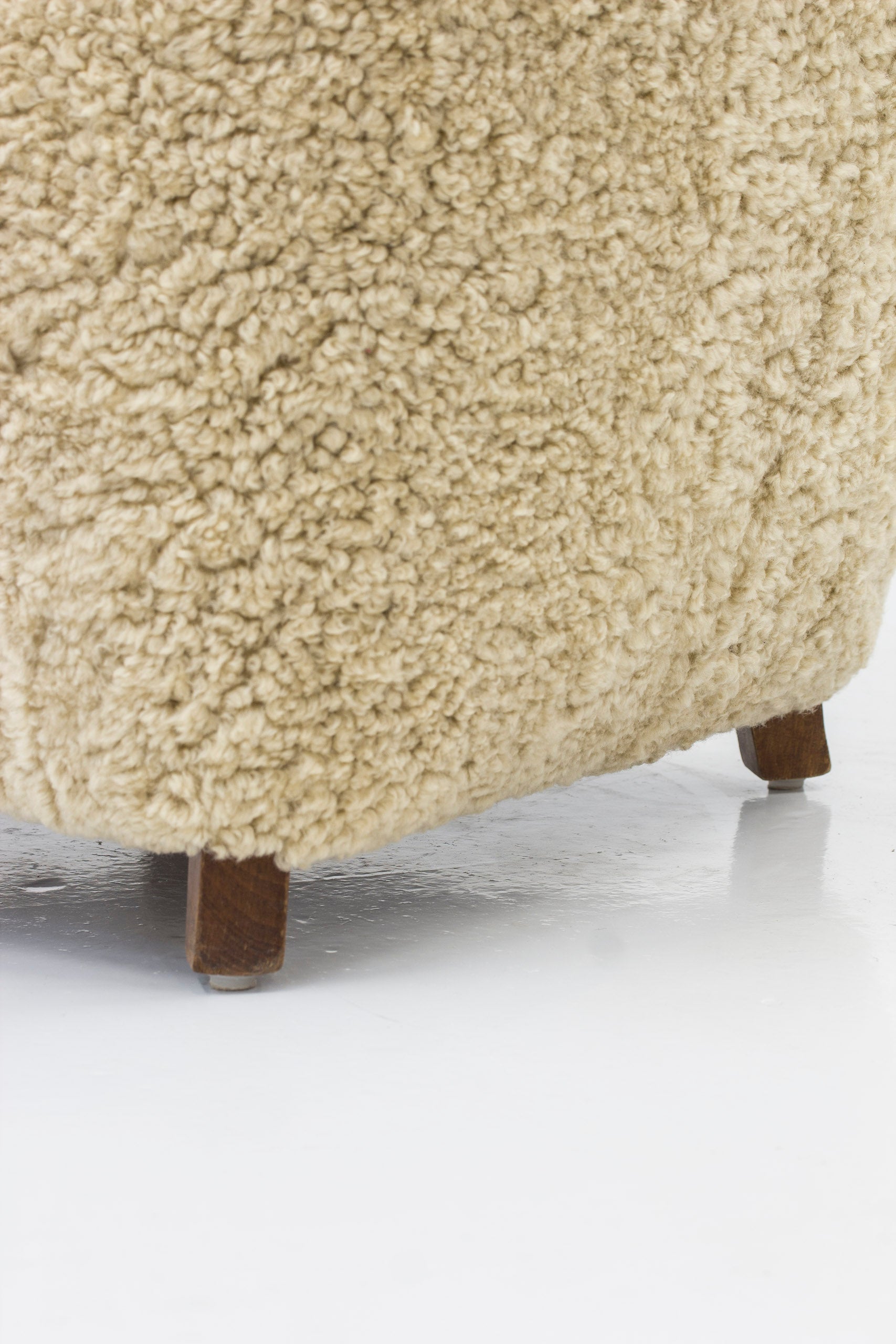 Danish modern sheep skin chair