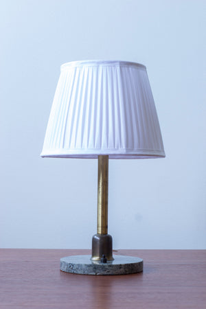 Marble and brass table lamp