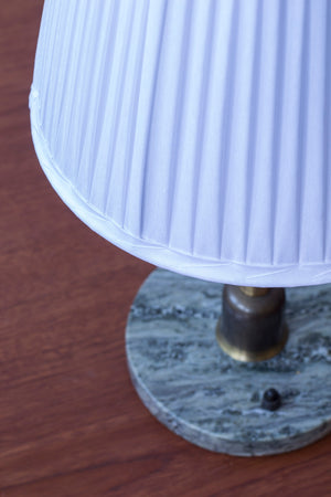 Marble and brass table lamp