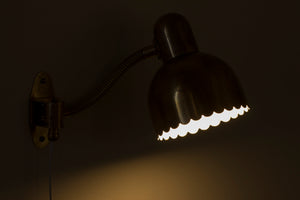 Brass wall lamp no. 191 by E. Hansson & Co