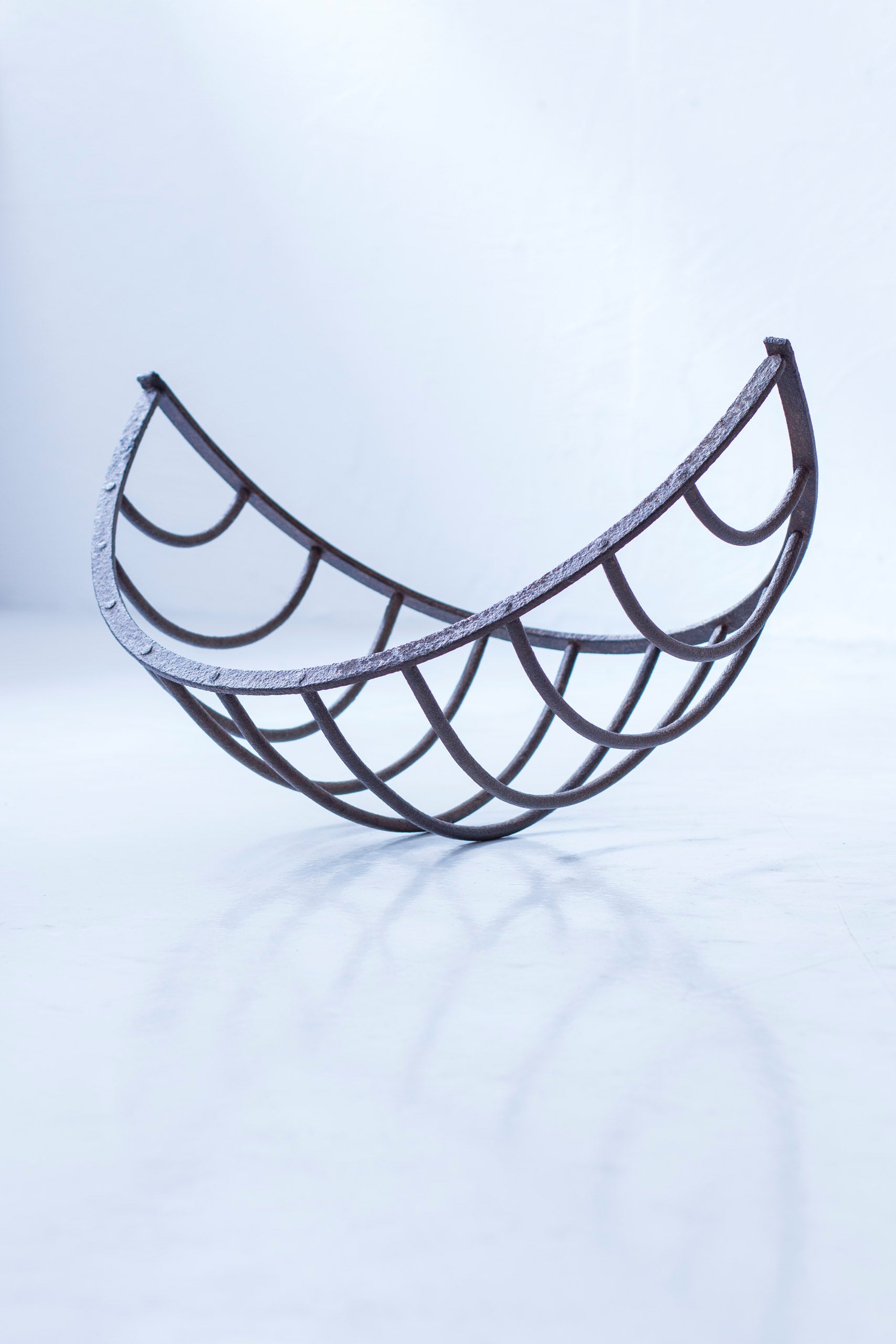 Cast iron basket or sculpture