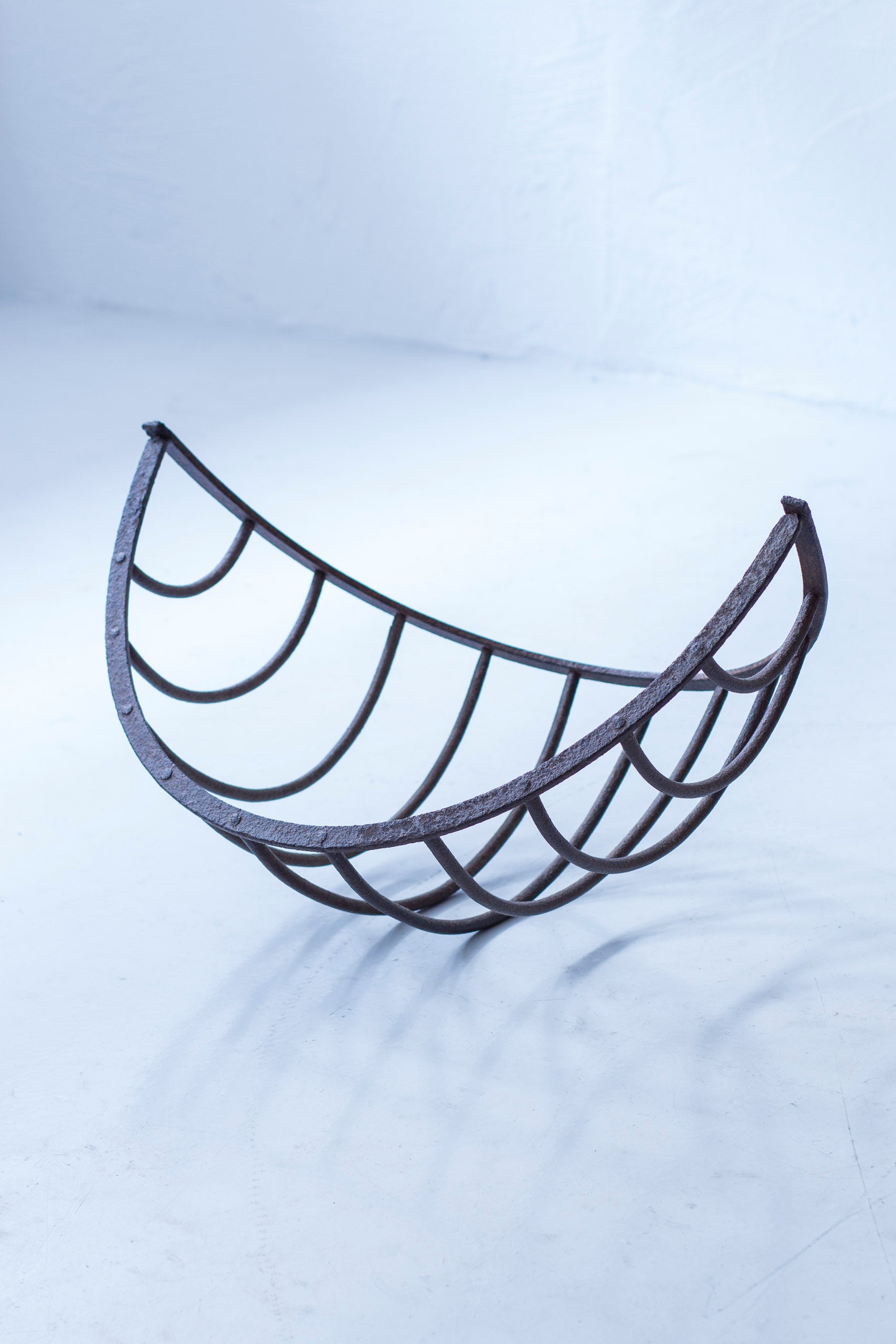 Cast iron basket or sculpture