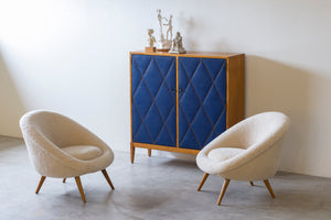 Lounge chairs "Oeuf" in the style of Jean Royere