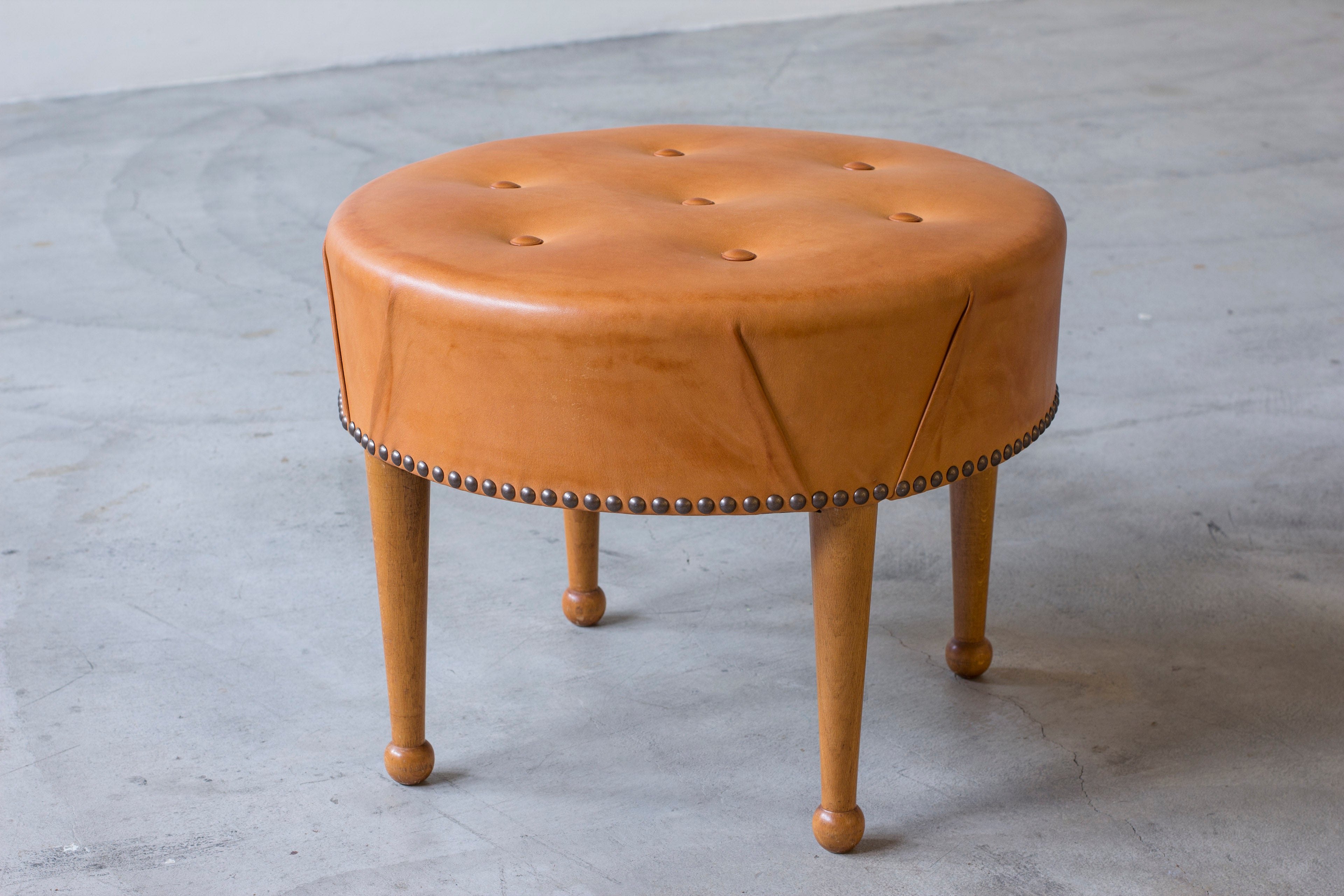 Swedish modern tabouret in the style of Frank