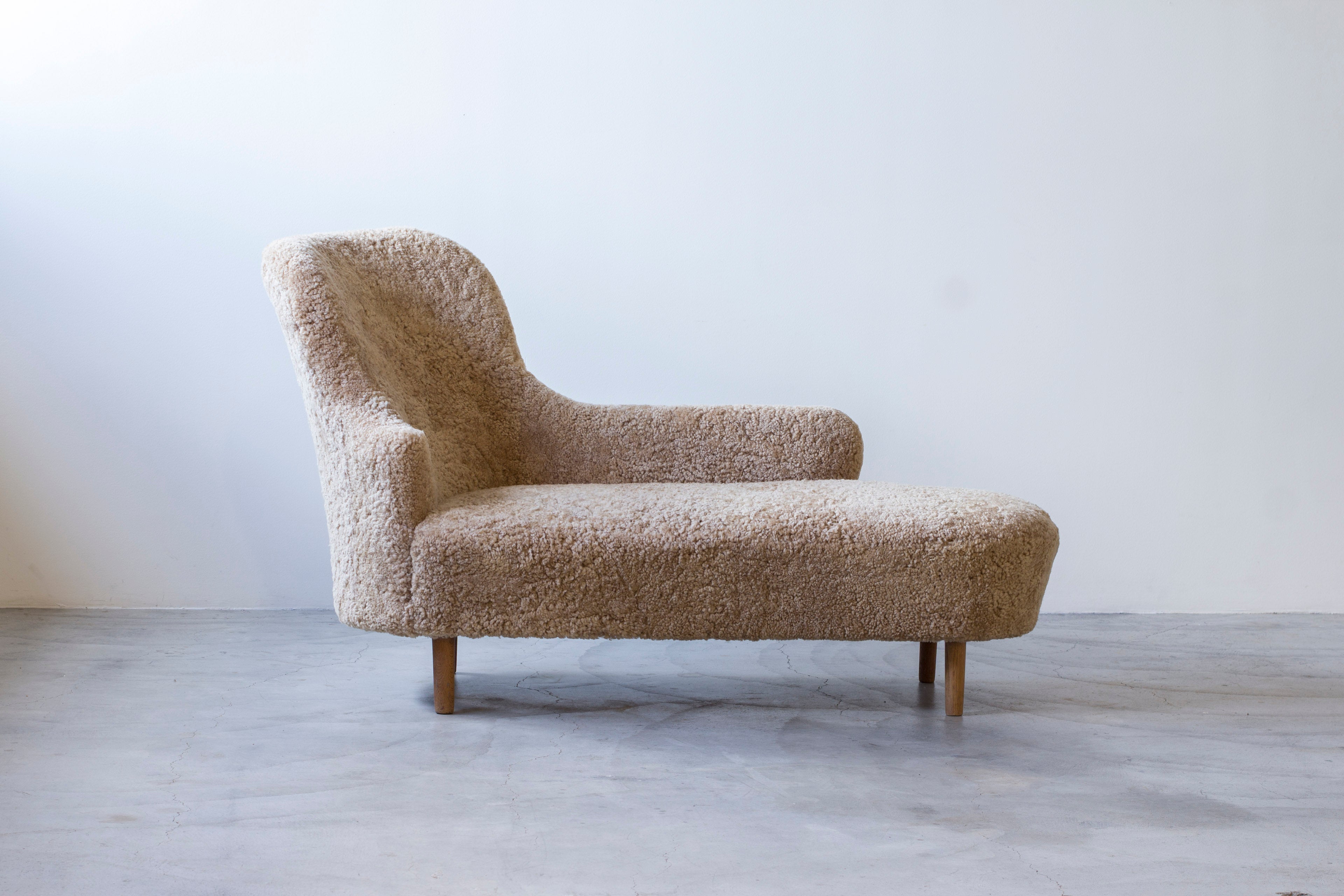 Swedish modern chaise lounge