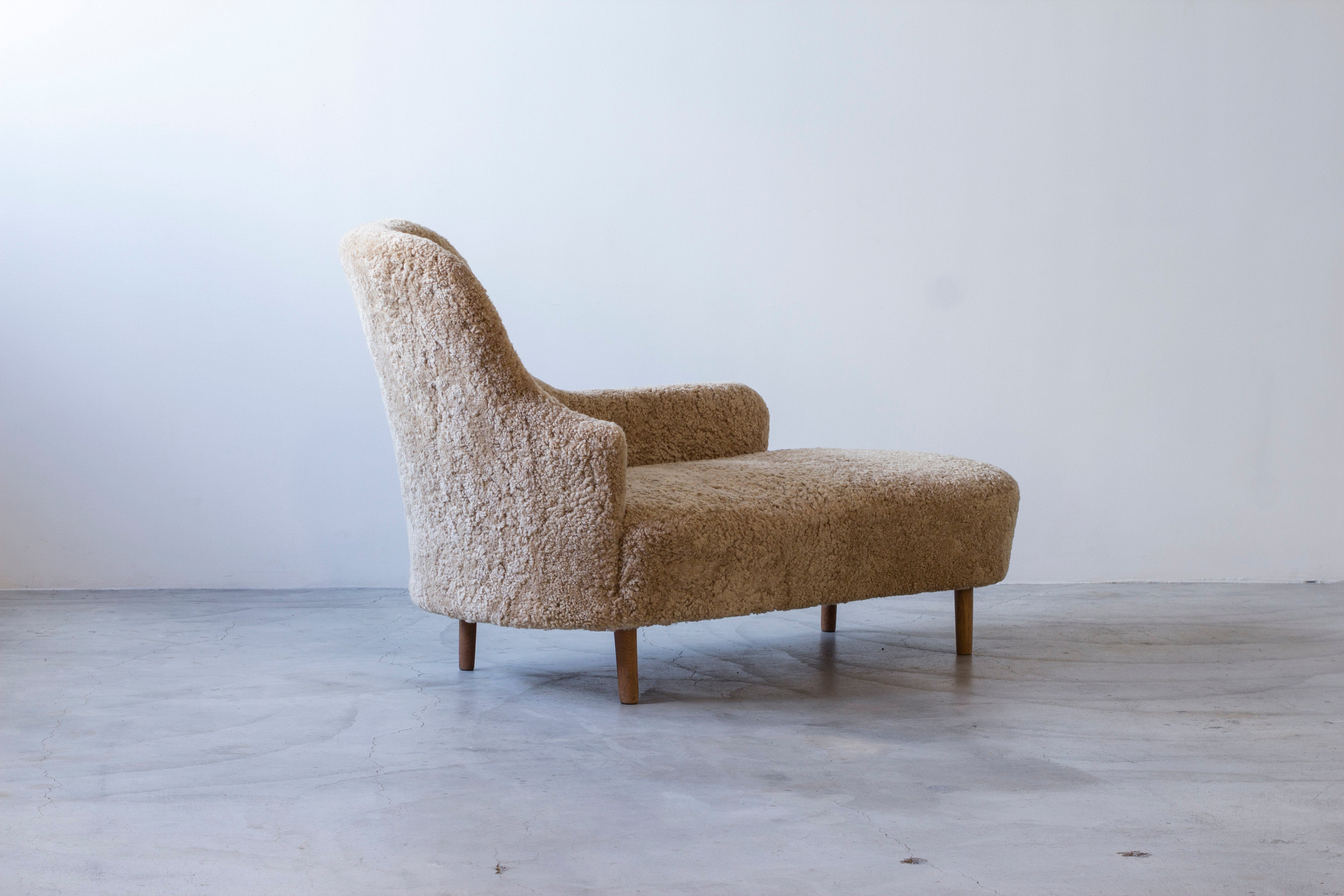 Swedish modern chaise lounge