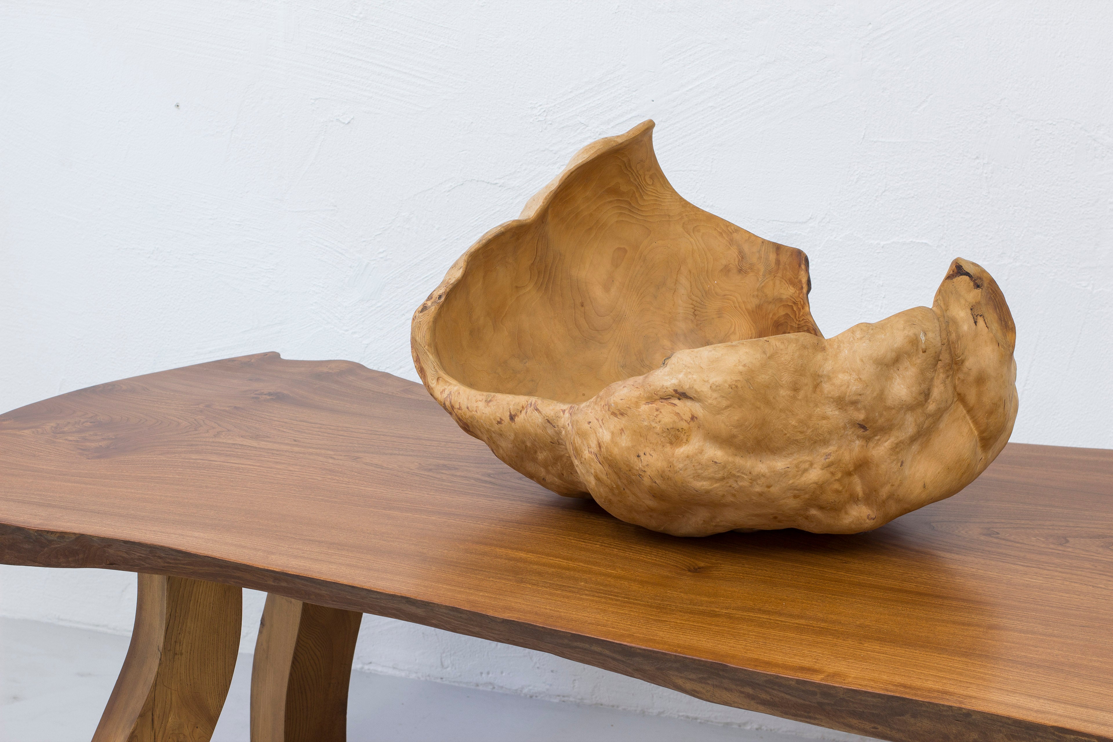 Large Swedish Burl wood bowl