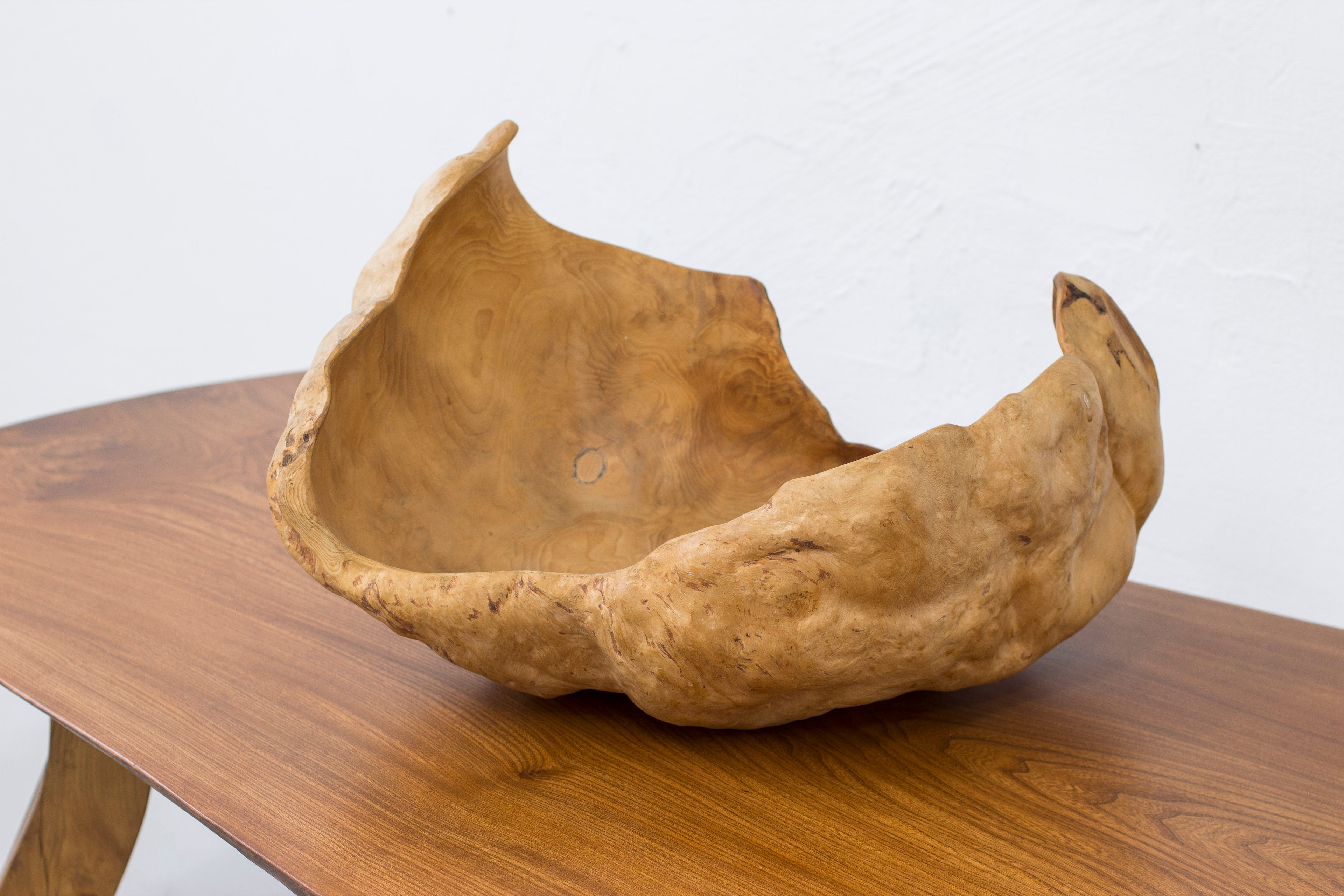 Large Swedish Burl wood bowl