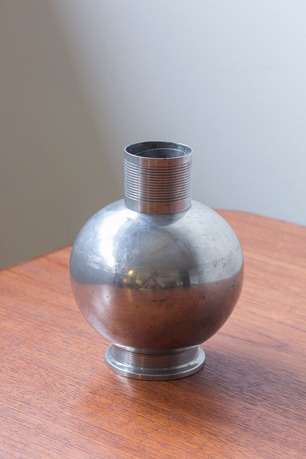 Pewter vase by Nils Fougstedt