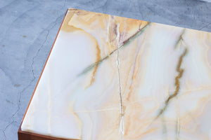 Onyx sofa table in the style of Frank