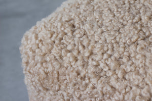 Danish stool/ottoman in sheepskin