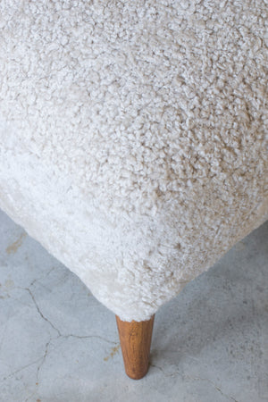 Danish stool/ottoman in sheepskin no.2