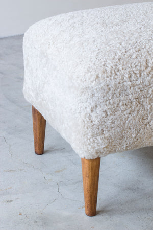 Danish stool/ottoman in sheepskin no.2
