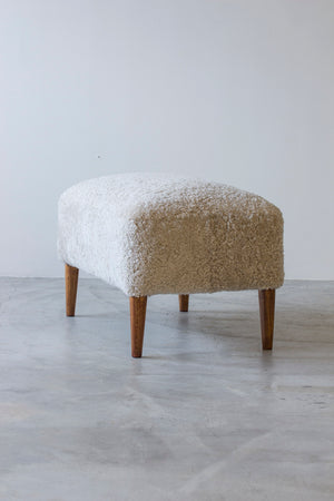 Danish stool/ottoman in sheepskin no.2