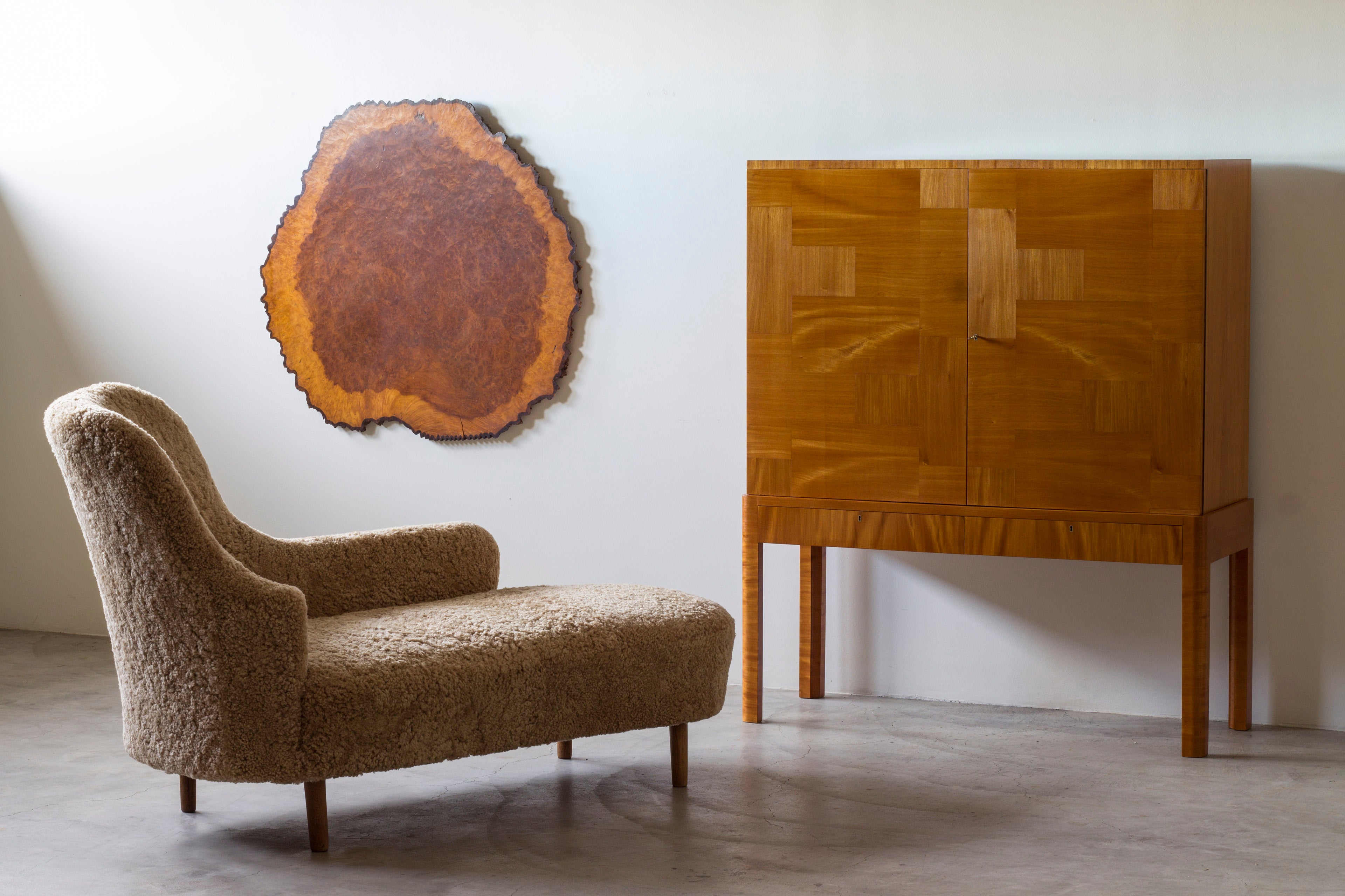 1940s Swedish modern cabinet in elm