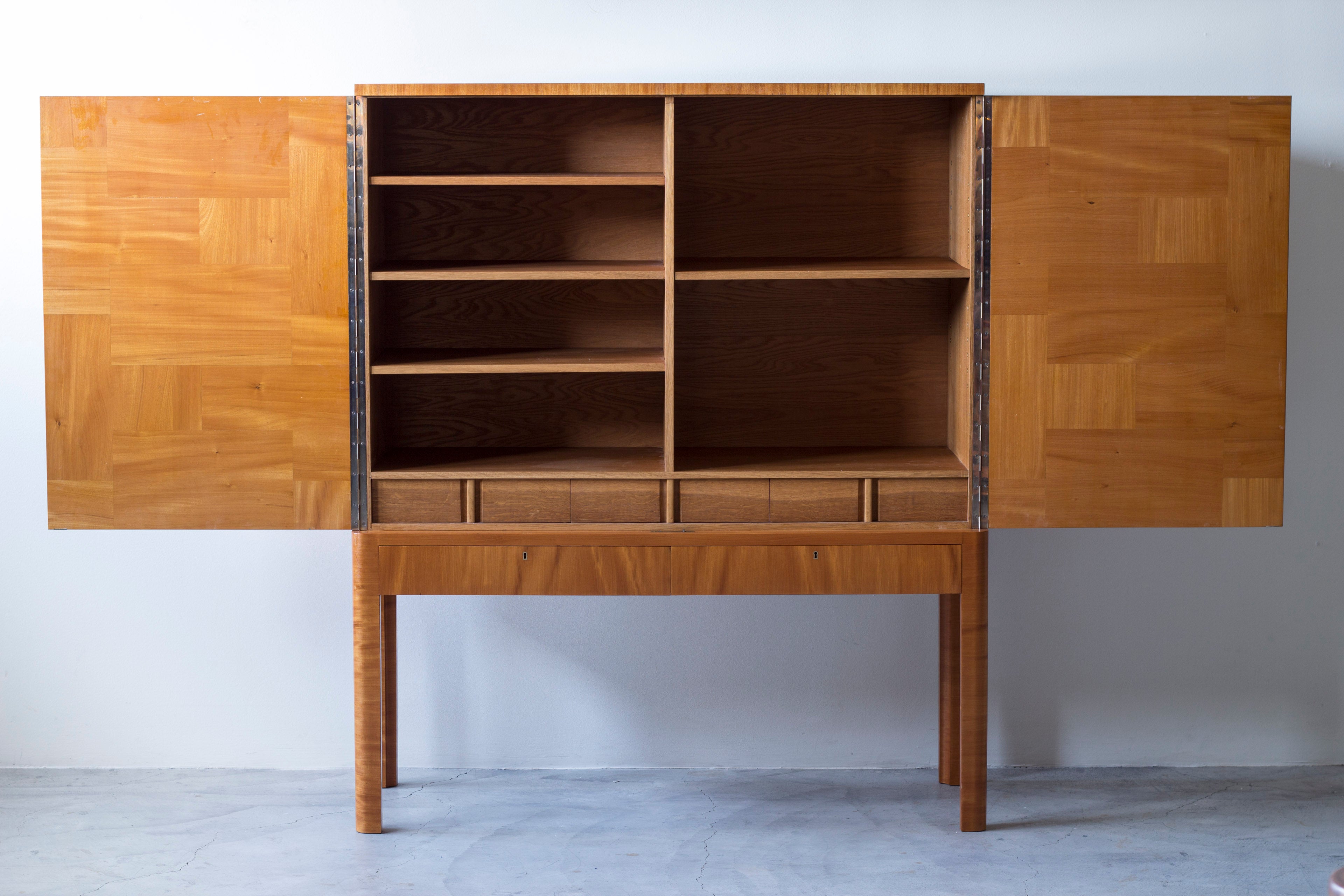 1940s Swedish modern cabinet in elm