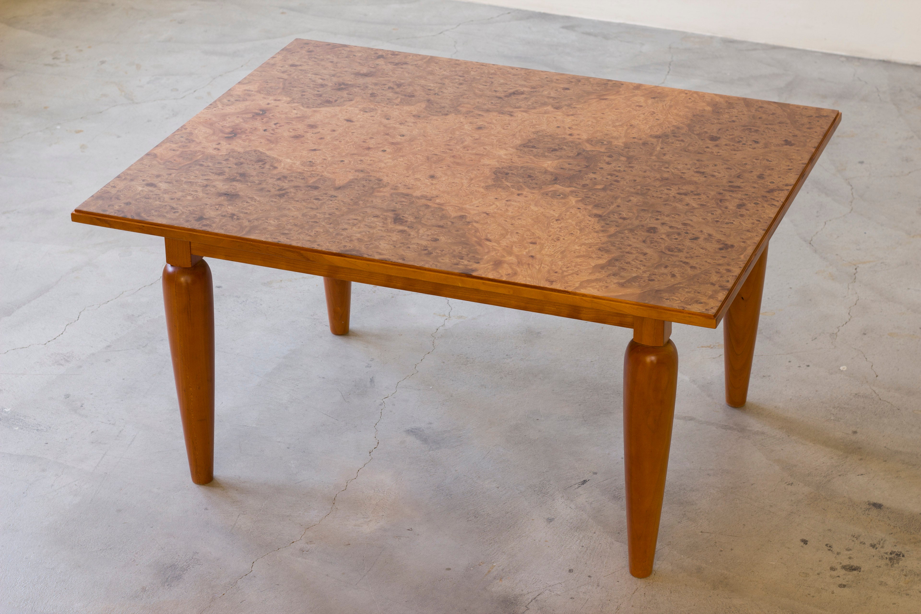 Swedish modern elm root table in the style of Frank