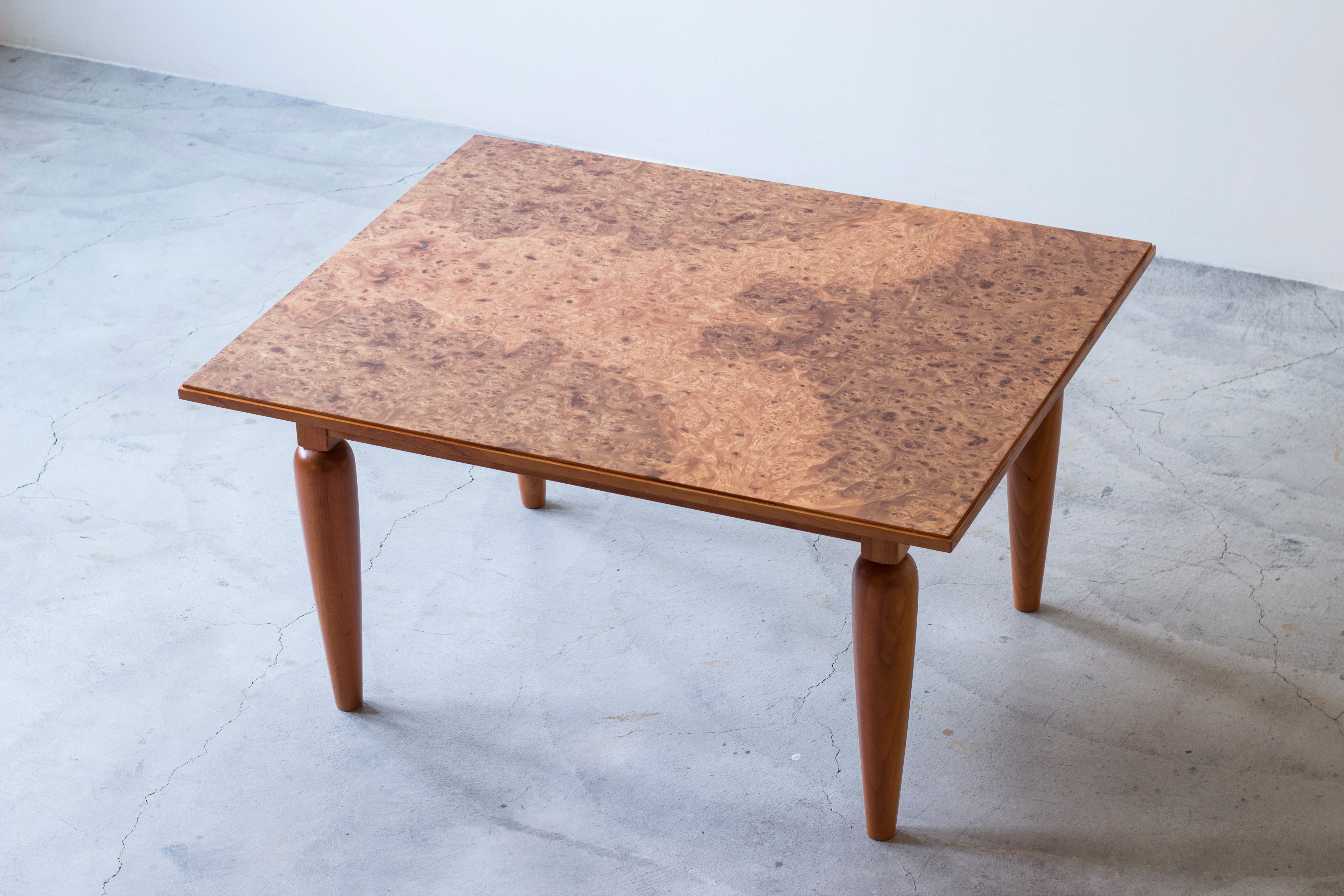 Swedish modern elm root table in the style of Frank