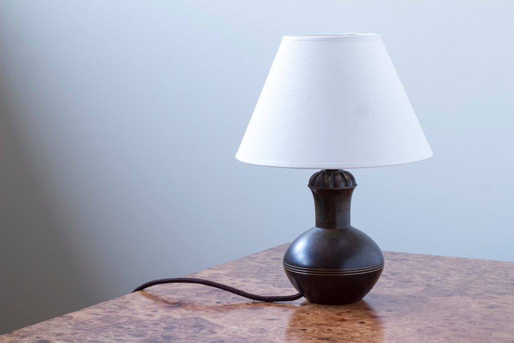 Bronze table lamp from the 1930s