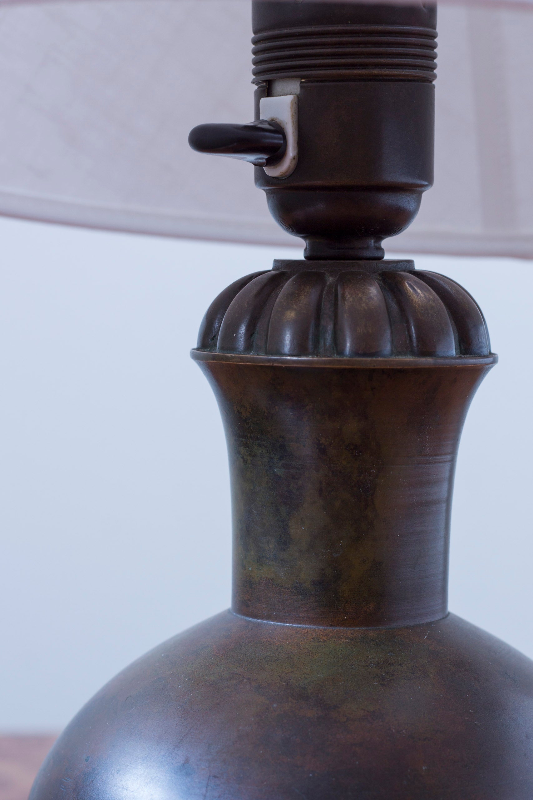Bronze table lamp from the 1930s