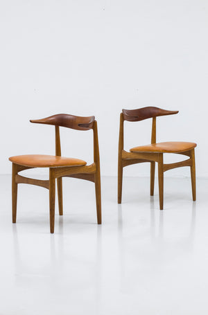 "Cow horn" chairs by Knud Faerch