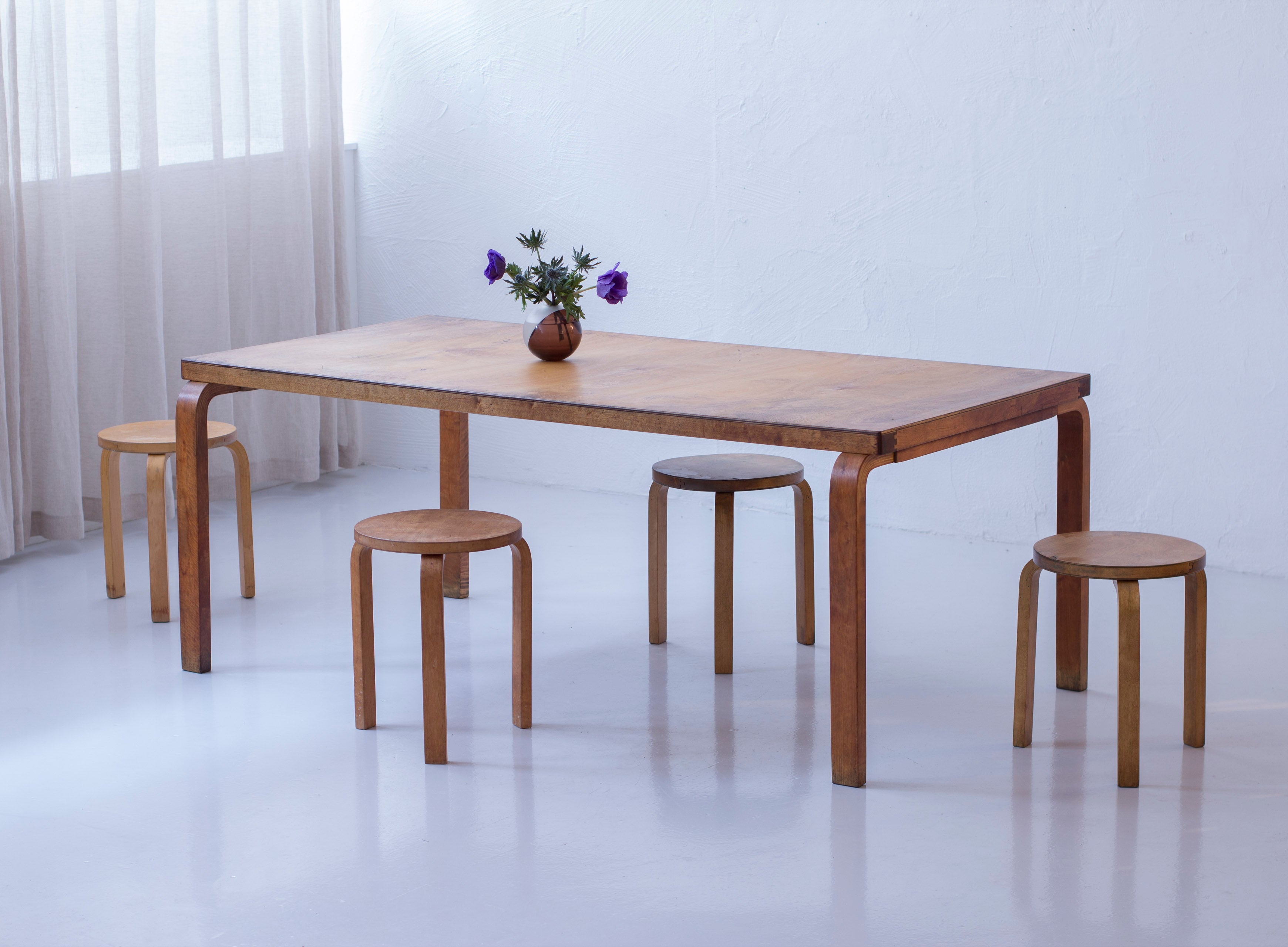 Early model 83 dining table by Aalto