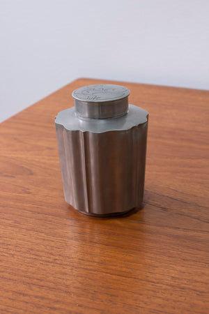 Tea jar in pewter by Edvin Ollers