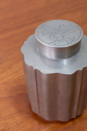 Tea jar in pewter by Edvin Ollers