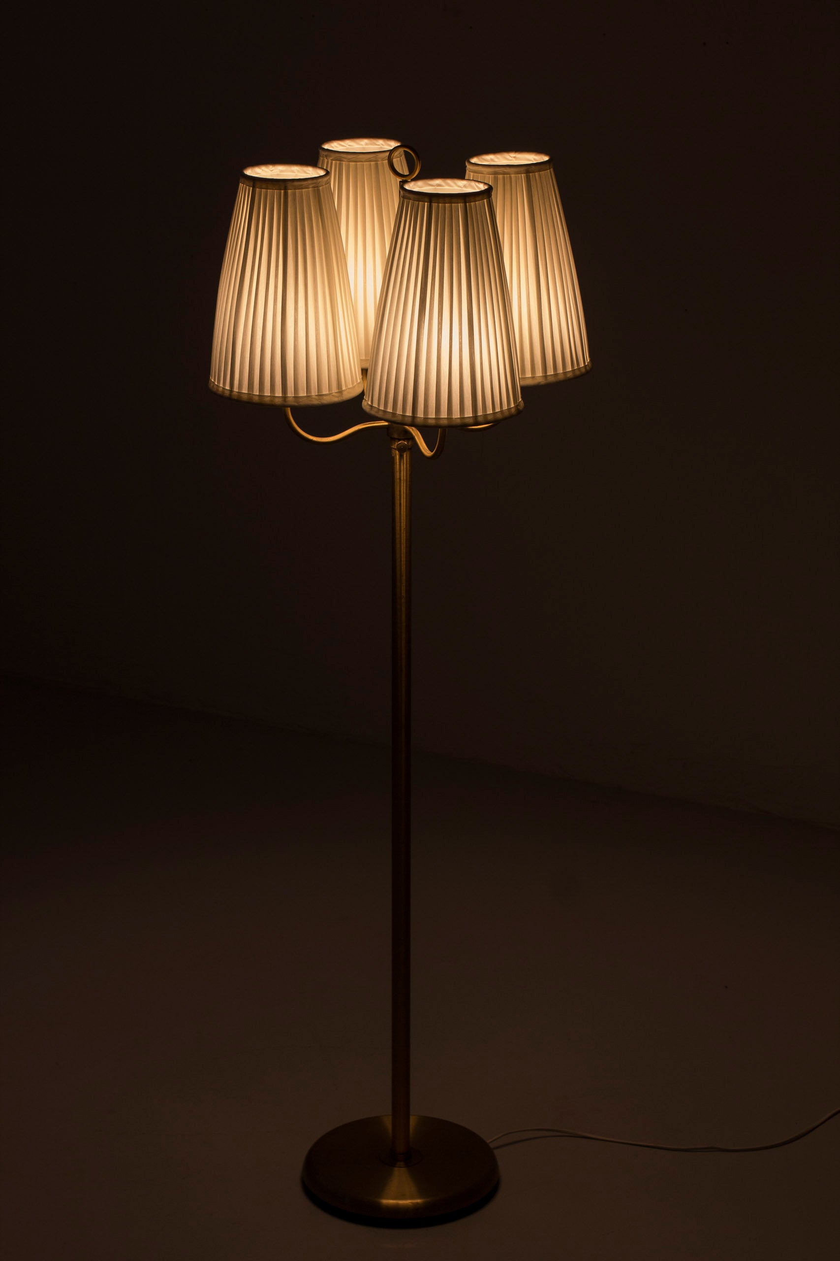 Swedish Modern floor lamp in brass