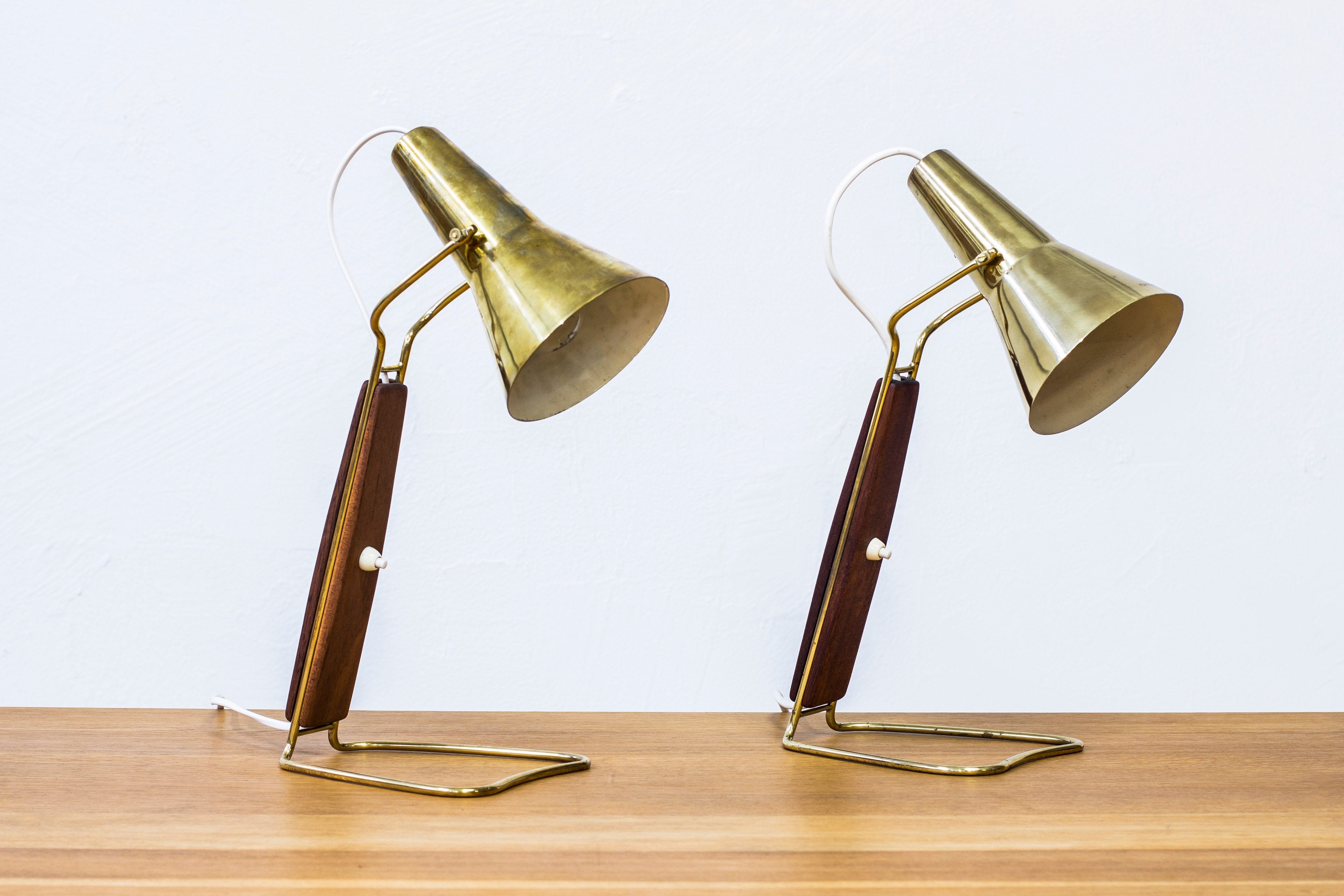 Pair of 1950s table lamps by Hans Bergström