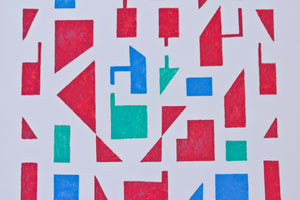 "Mosaik" pochoir print by Laila Prytz