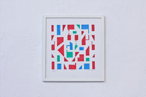 "Mosaik" pochoir print by Laila Prytz