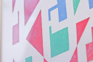 "Mosaik" pochoir print by Laila Prytz